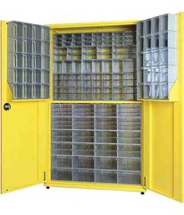 Односторонний металлический шкаф с пластиковыми ящиками TKD-160-S