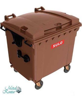 Мусорный контейнер с плоской крышкой SULO 1100 л